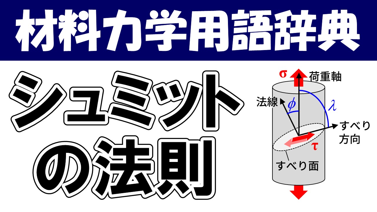 シュミットの法則【材料力学用語辞典】